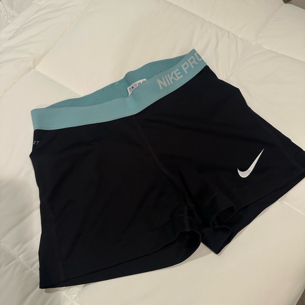 Nike Pros Black and Blue Shorts